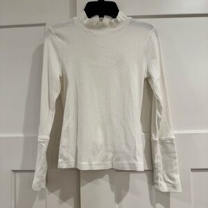 AS IS Intimately Free People White Cotton Turtleneck Sweater, Size Small
